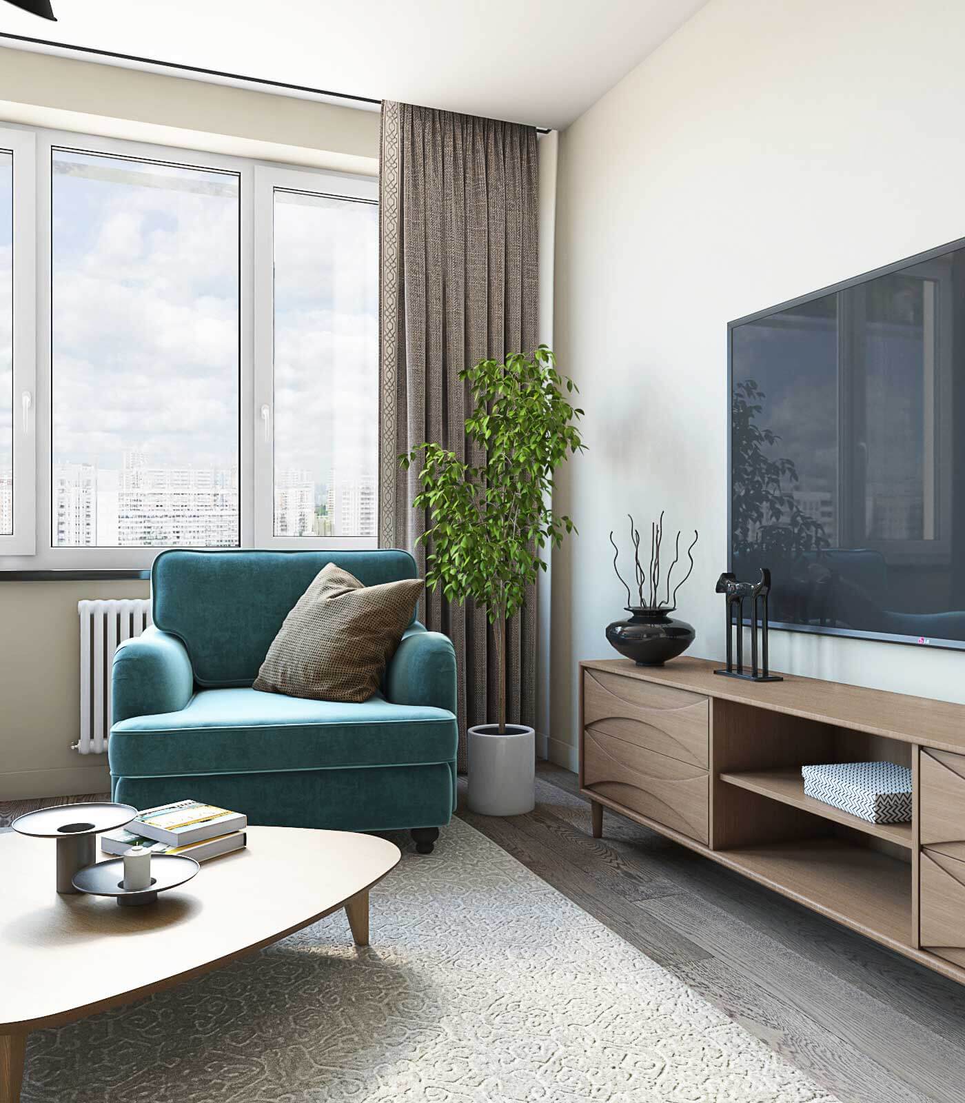 гостиная в квартире, тв тумба, ковер 