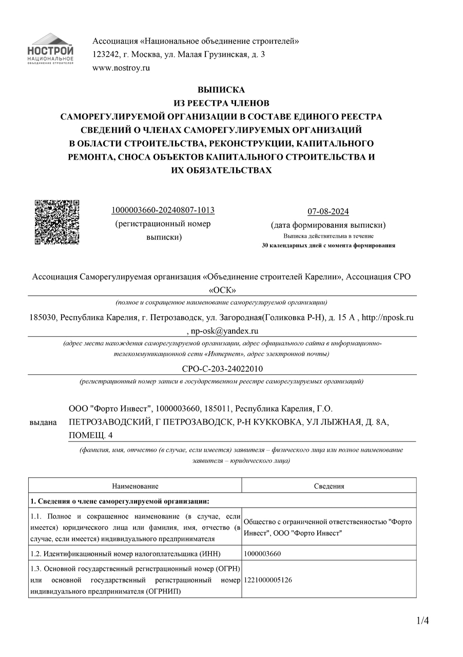 Допуск СРО — ФОРТО инвест