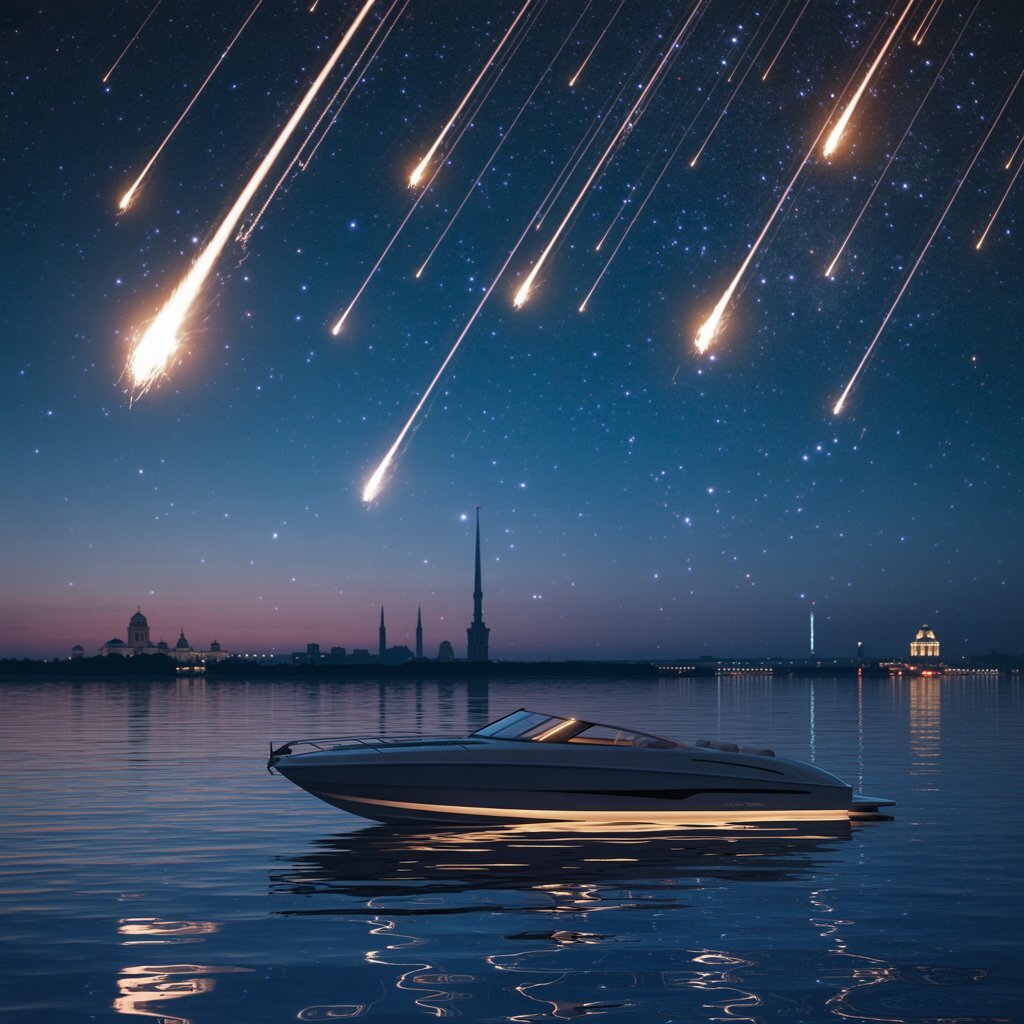 Звездопад Персеиды над Невой