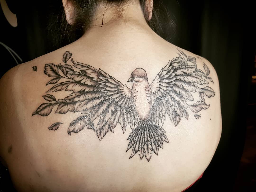 Красивые татуировки птиц