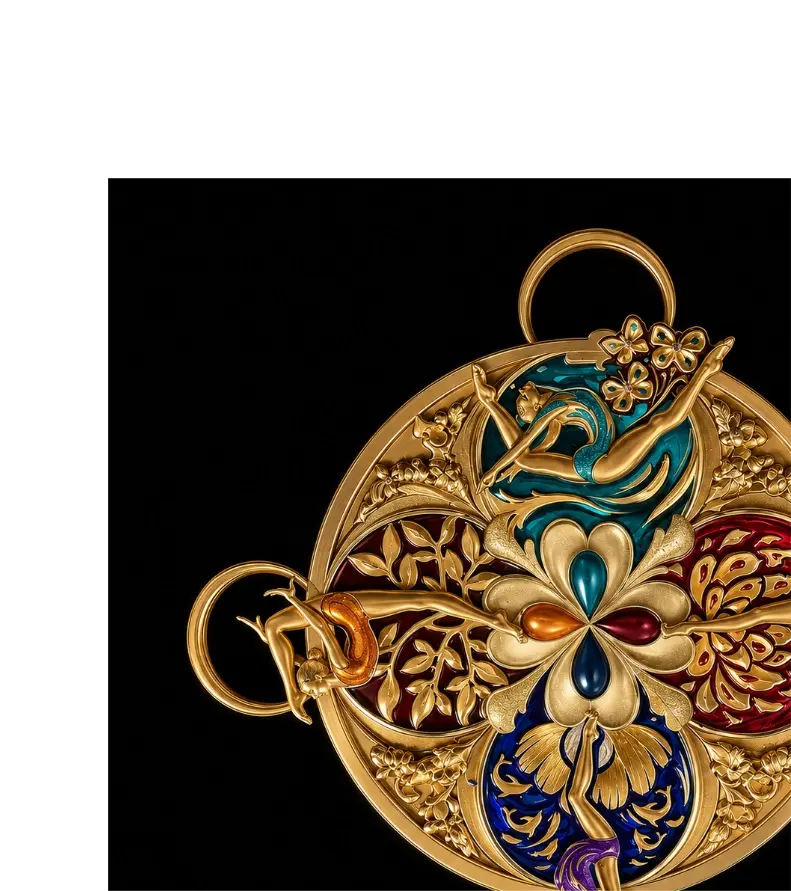 Decorative rhythmic gymnastics medal