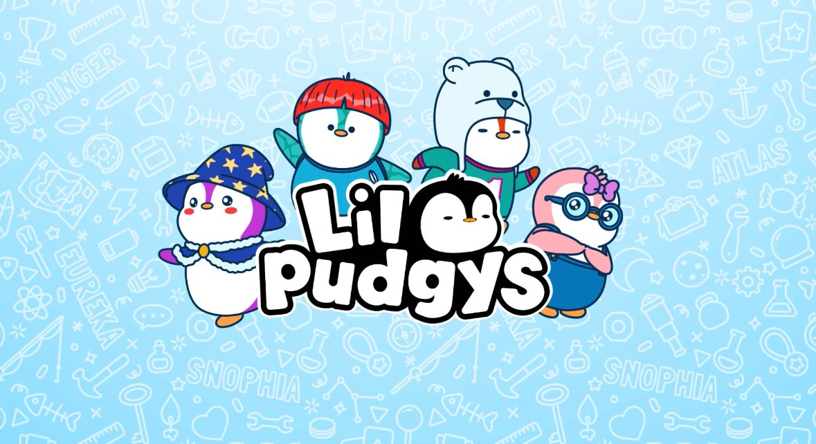 Lil Pudgys Web3 brand animation with northern lights theme