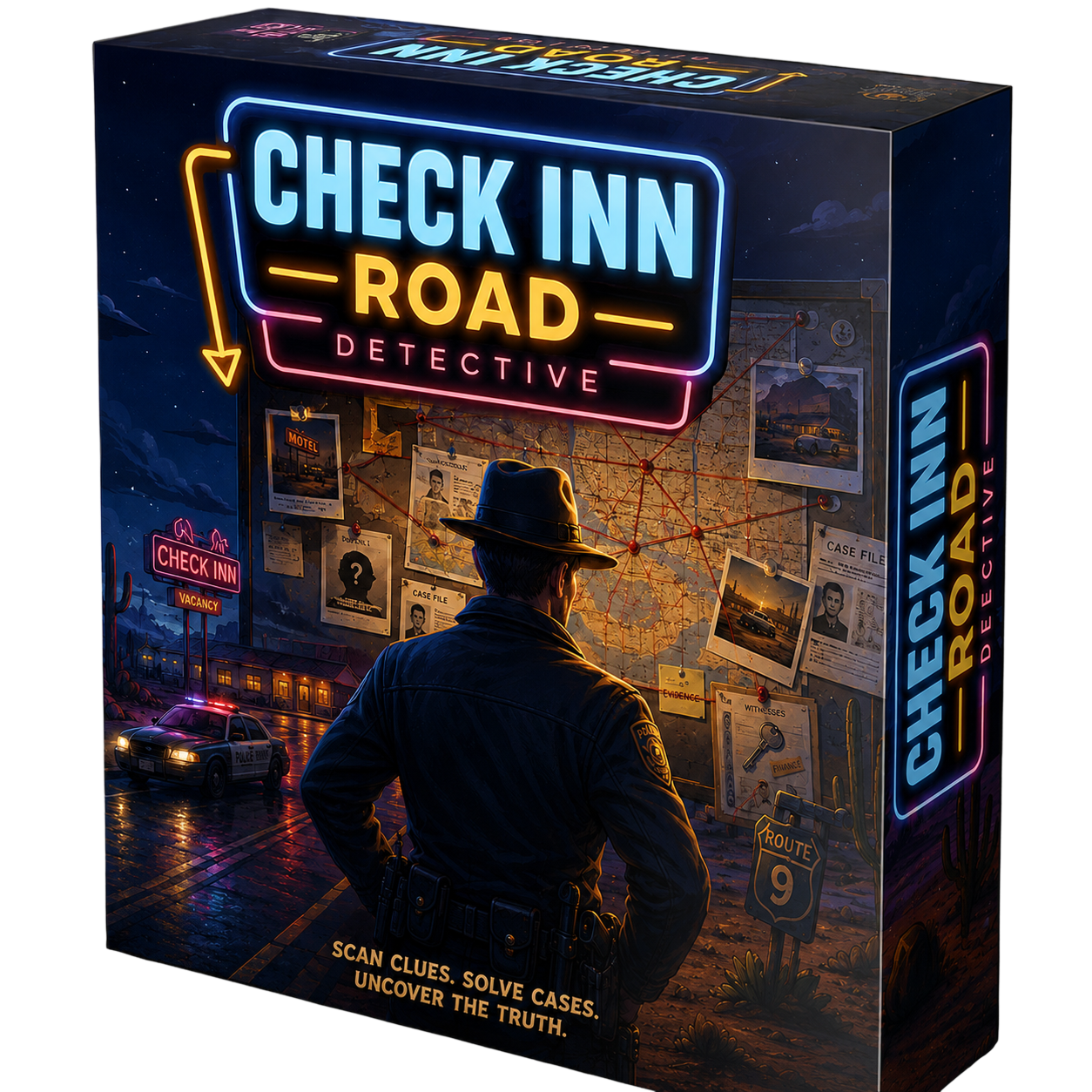 Check Inn: Road Detective game box