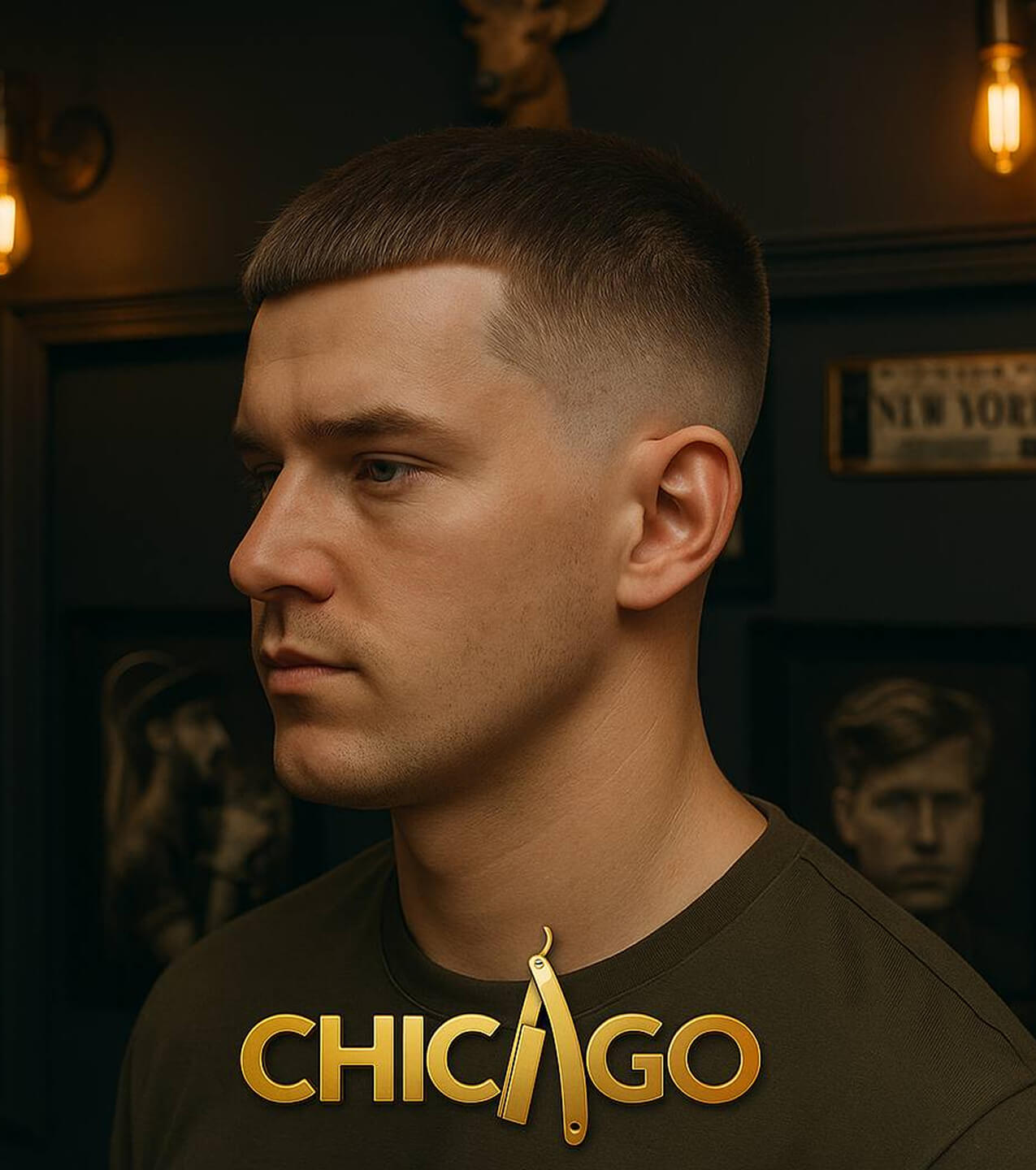 Стрижка Military Caesar — барбершоп CHICAGO, Екатеринбург