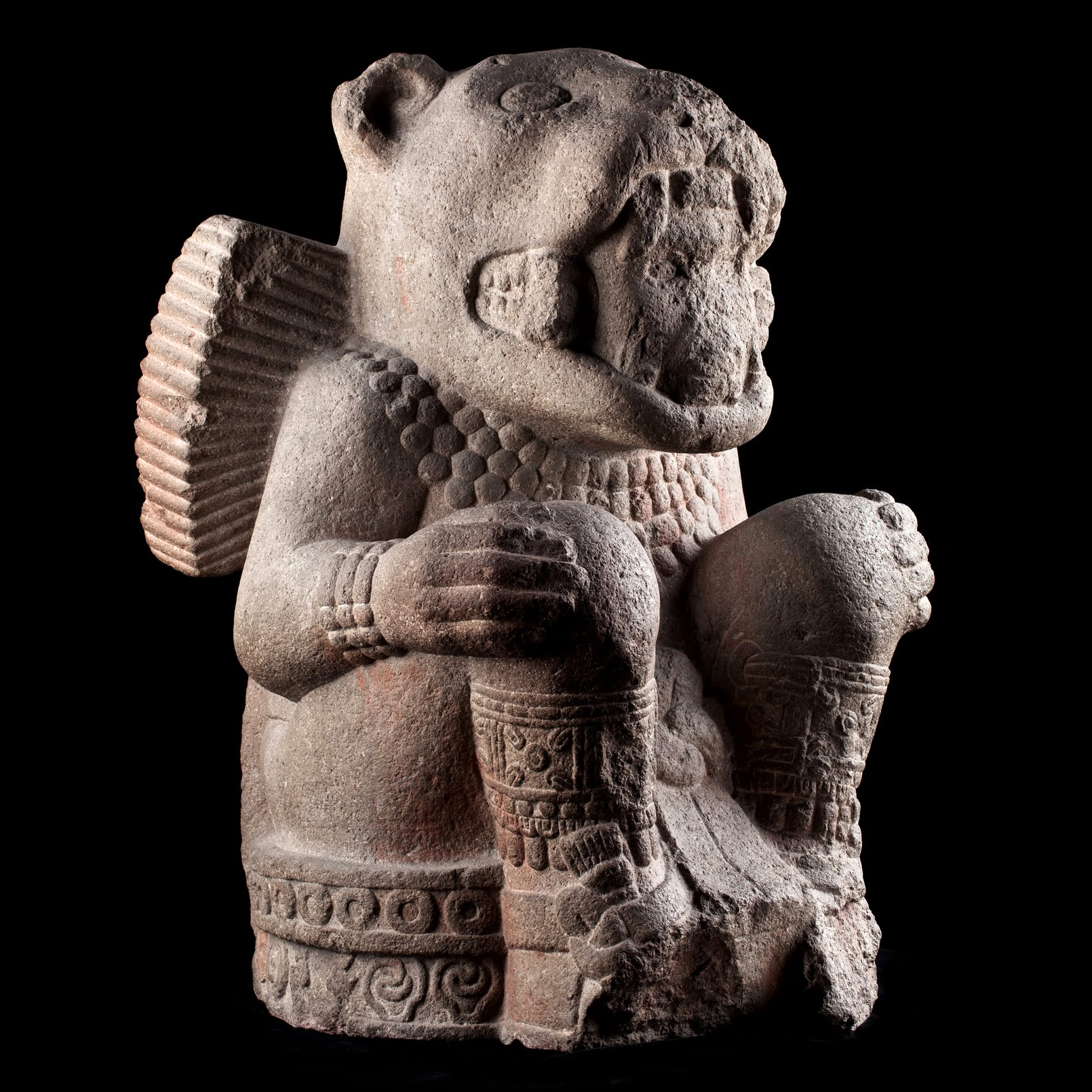 Тескатлипока (?), воин-ягуар. Мексика, 1250-1500 гг. н.э. Коллекция Museo Nacional de Antropologia, Мехико.