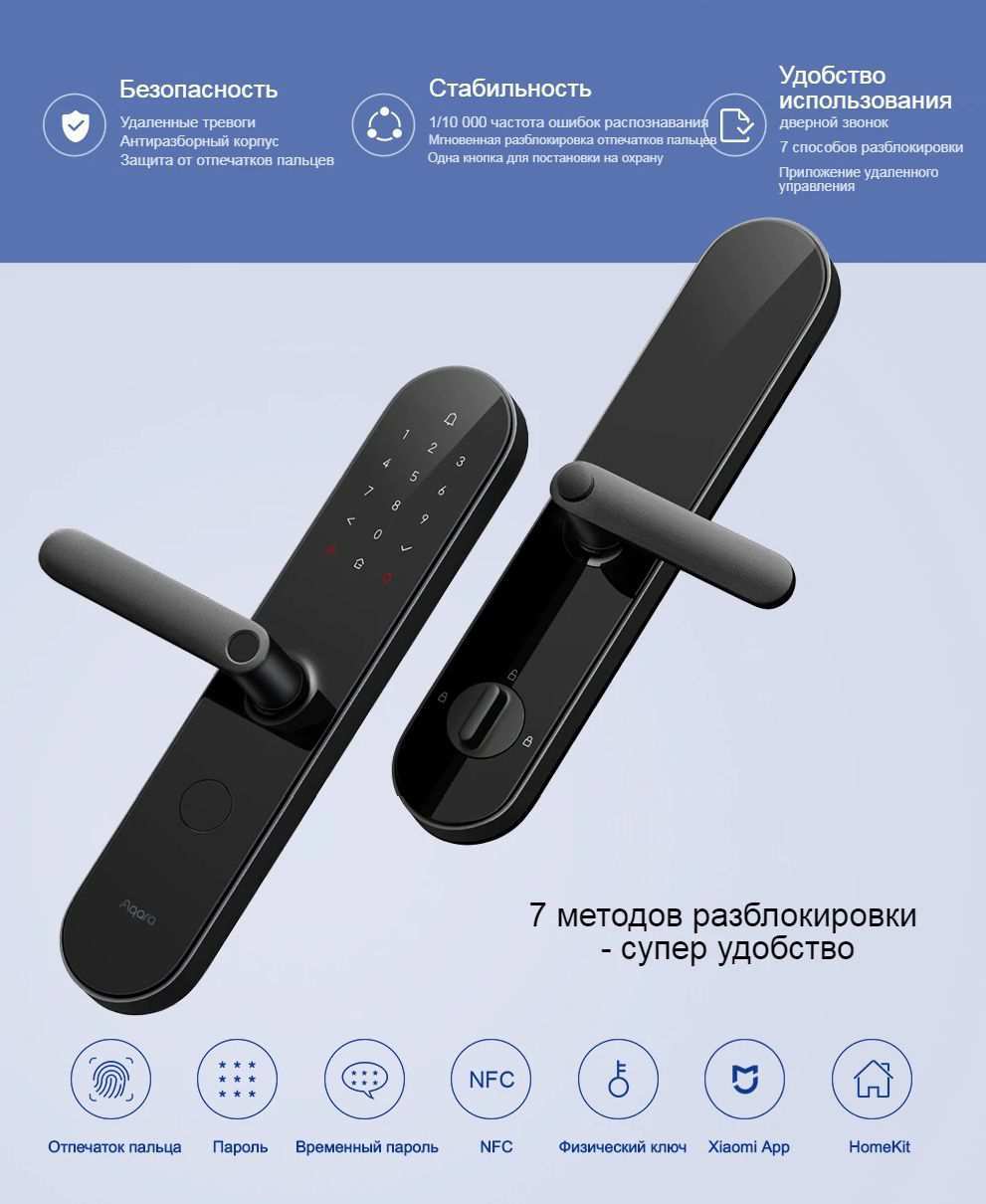 Умный электронный замок Xiaomi Aqara Smart Door Lock N100