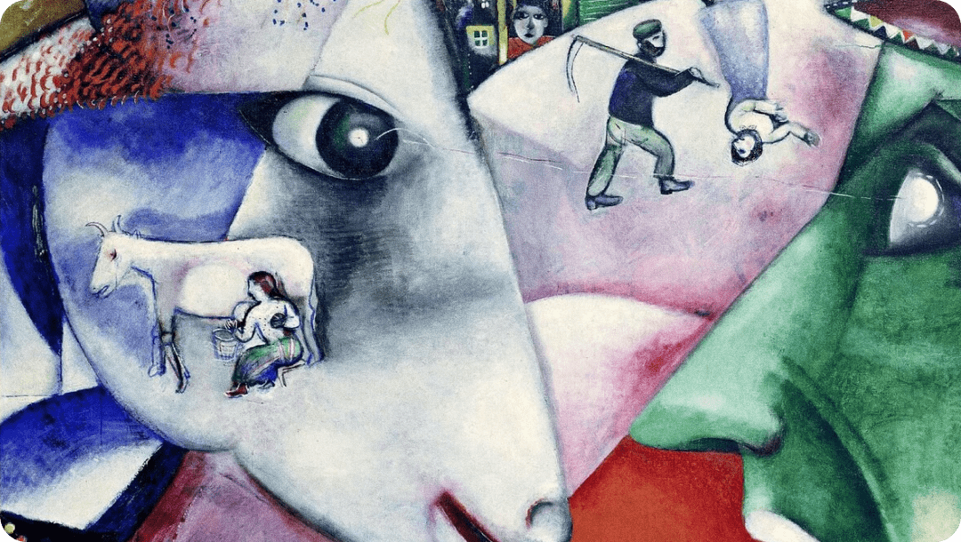 В чем смысл картины Шагала «Я и деревня»? | Журнал Интроверта