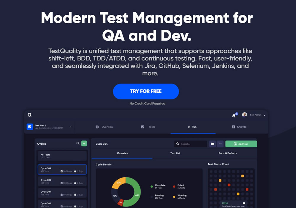 TestQuality | Test Management Tool for Test Case Managemen and Bug control in Test Cases in Software testing