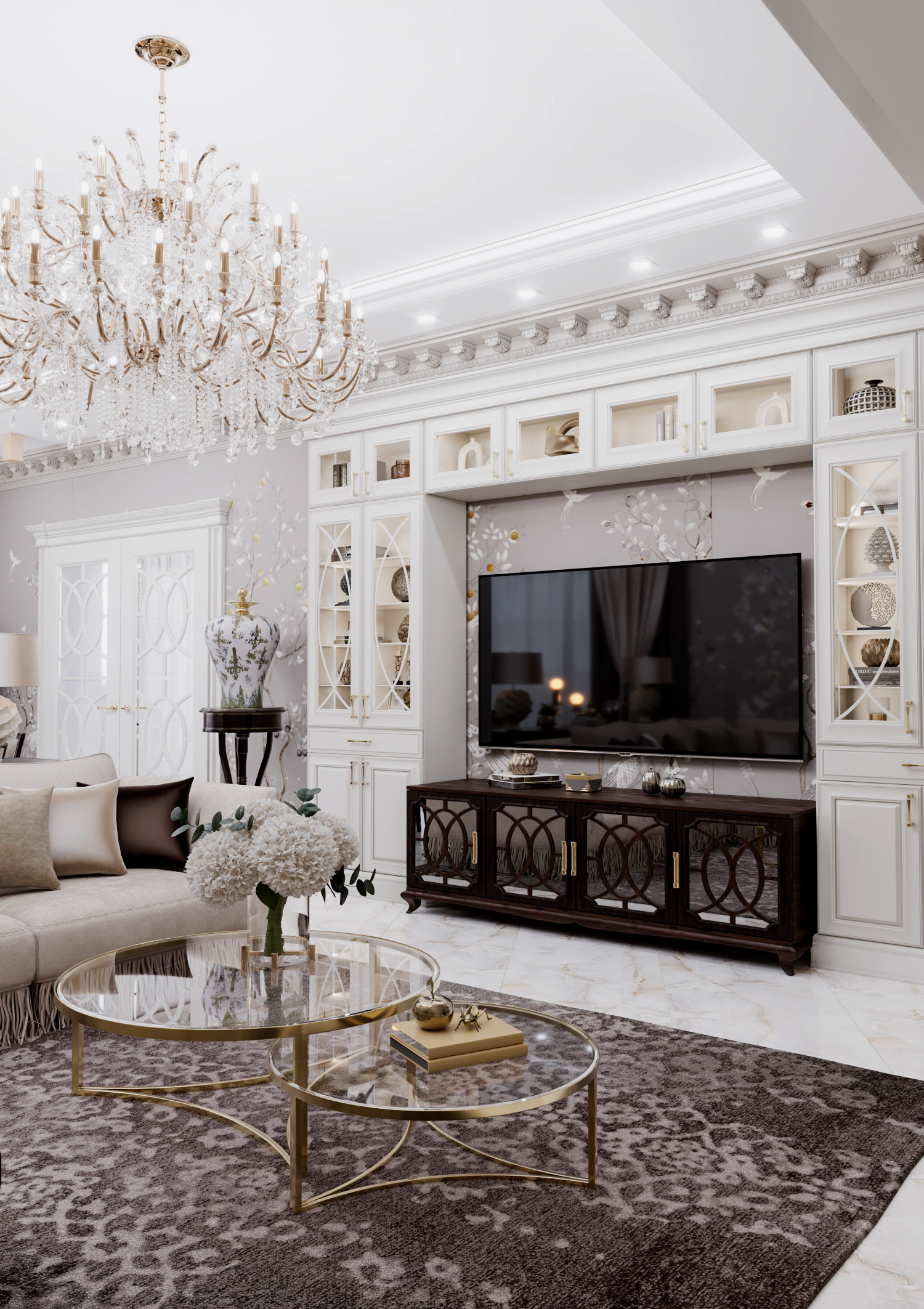 Дизайн интерьера гостевой в классическом стиле