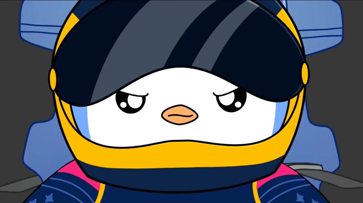 NFT collectible Pudgy Penguins with NASCAR sport branding