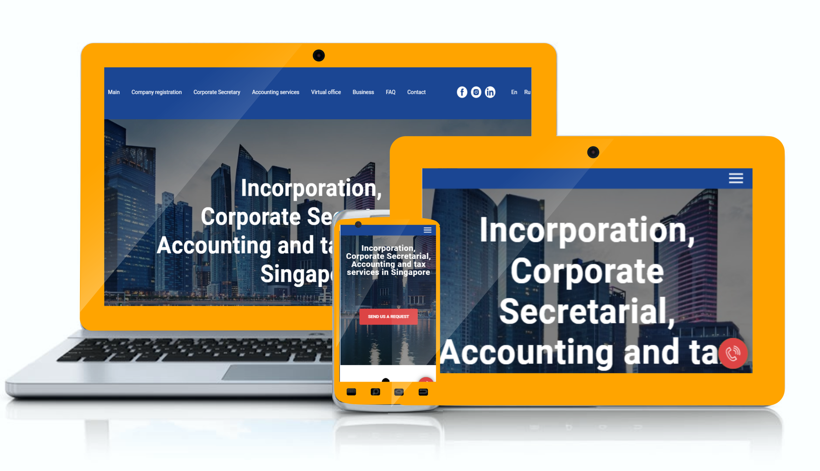Business services in Singapore website