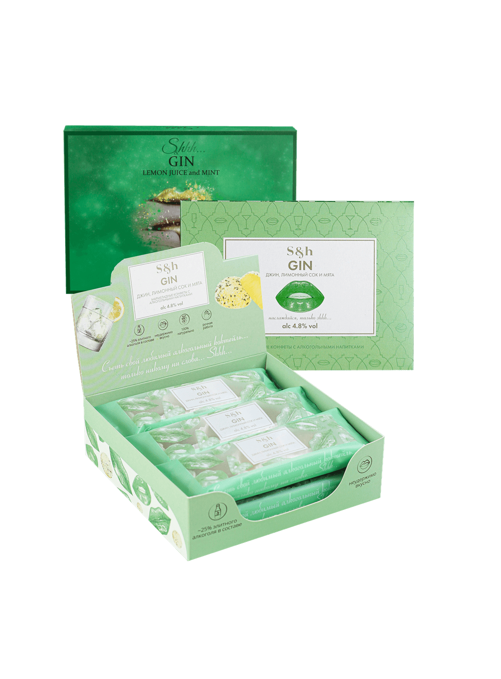 Конфеты с настоящим джином фото