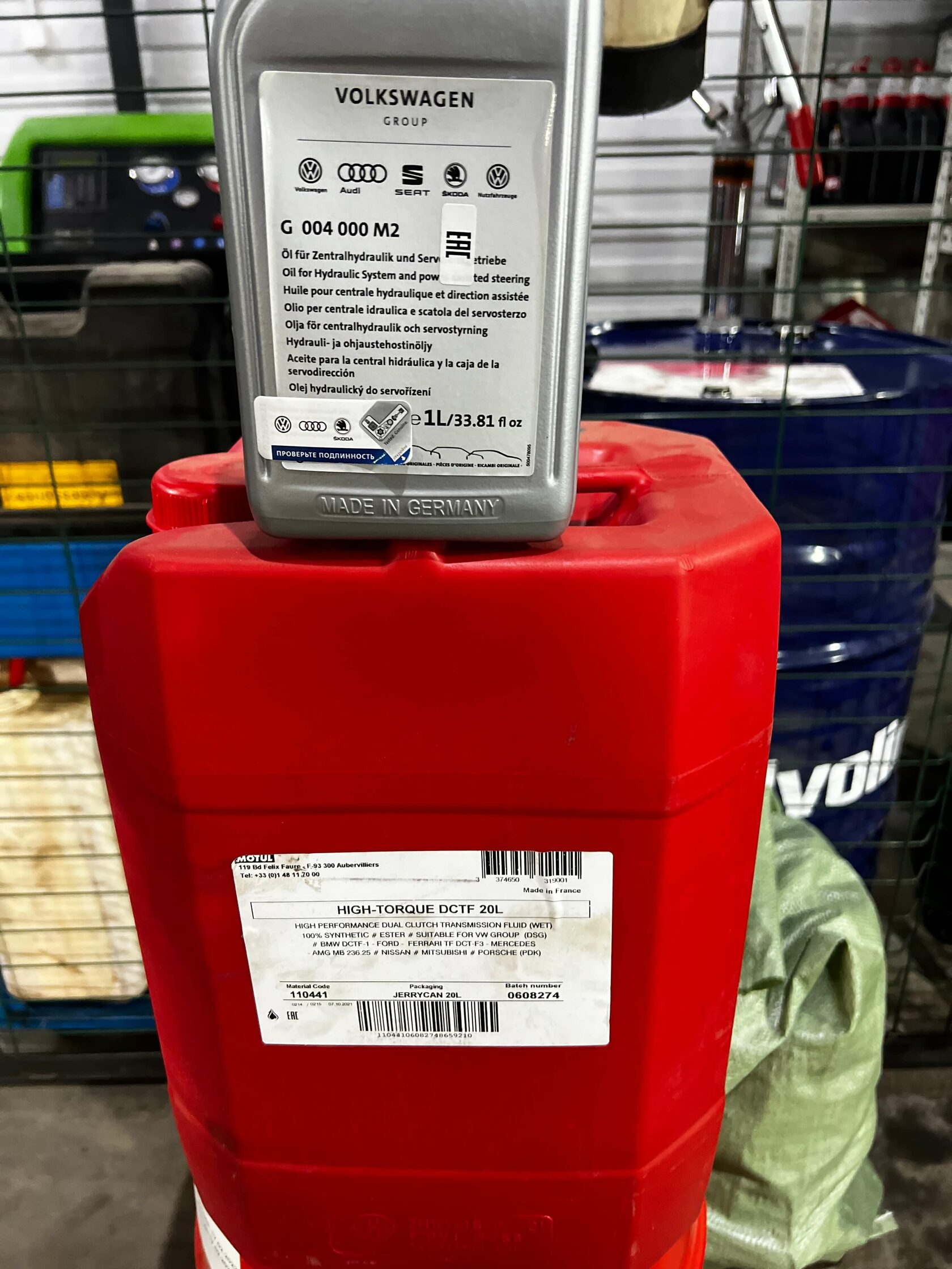 Масло Motul и оригинал для DSG