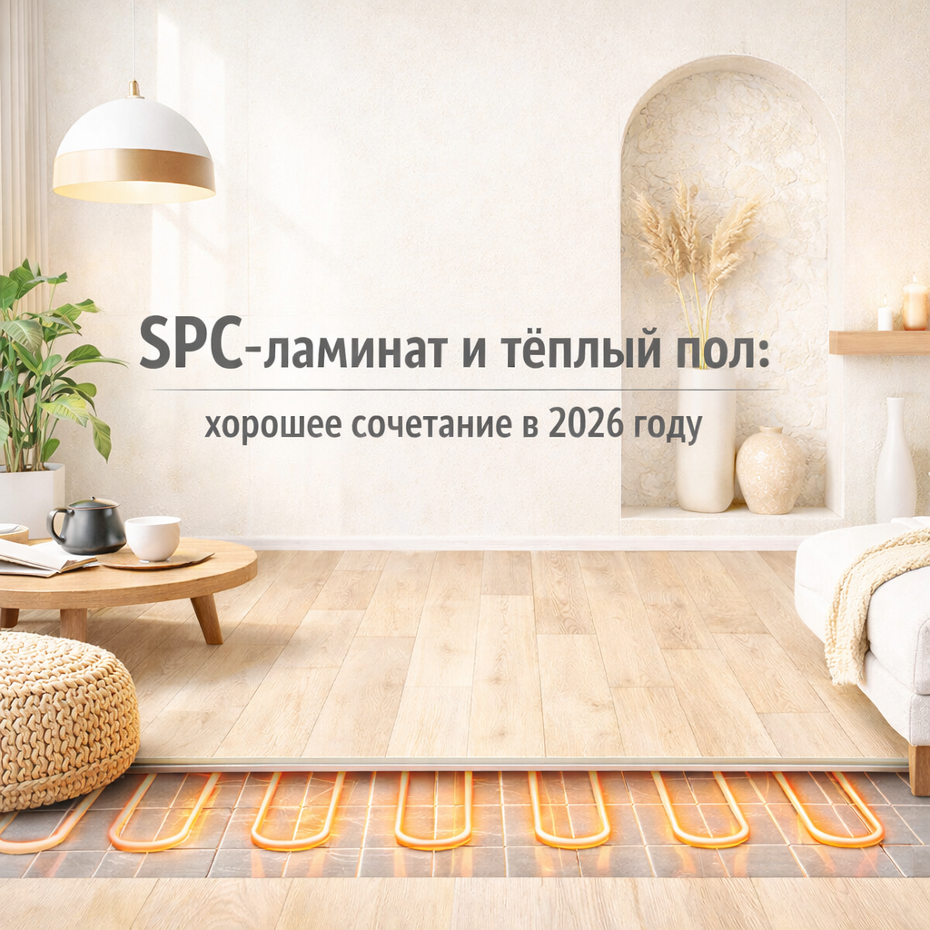 SPC-ламинат на тёплый пол в 2026 году — температура, подложка, запуск и правила эксплуатации