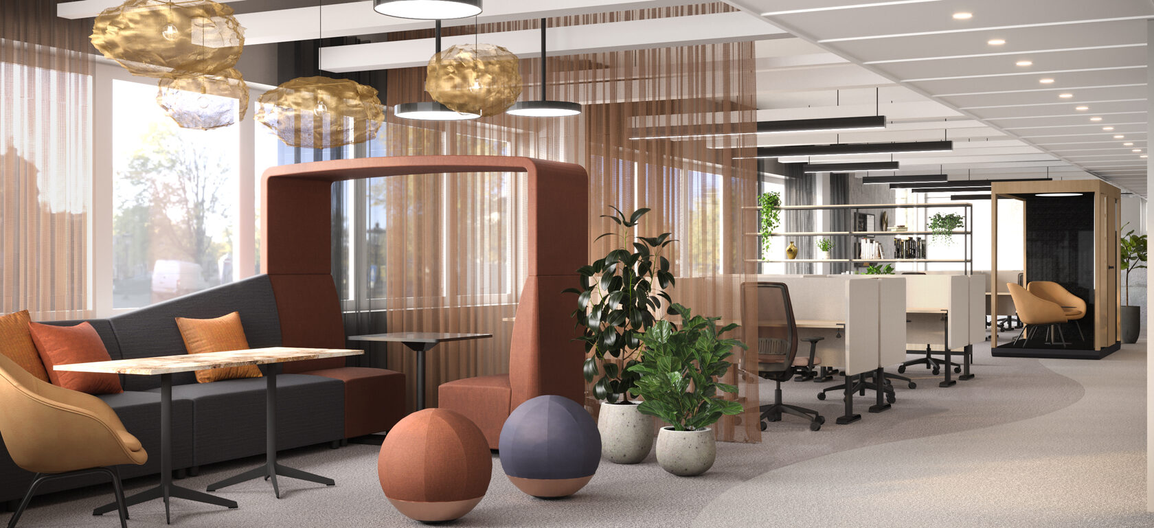 3d visualisation of the office space