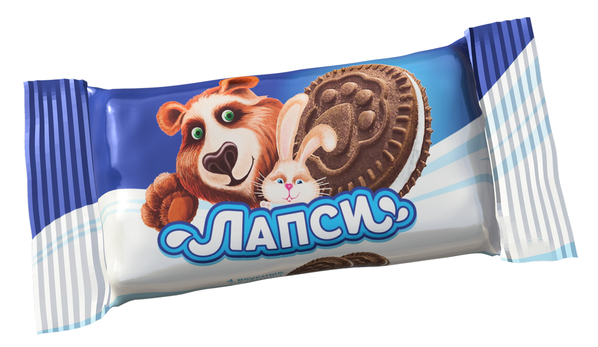 упаковка печенья Лапси, флоупак