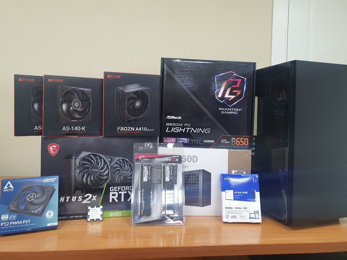 Компьютер за 1000 долларов. Платформа AMD RYZEN 5 7500F + ASRock B650M PG LIGHTNING