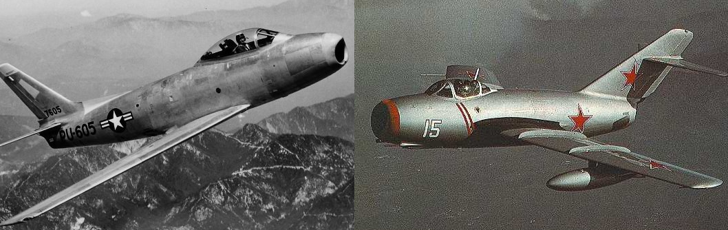 Советский МиГ-15 и американский F-86 Sabre — символы реактивной эры