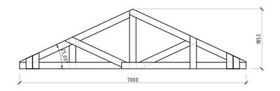 Деревянная ферма 7 метров чертеж