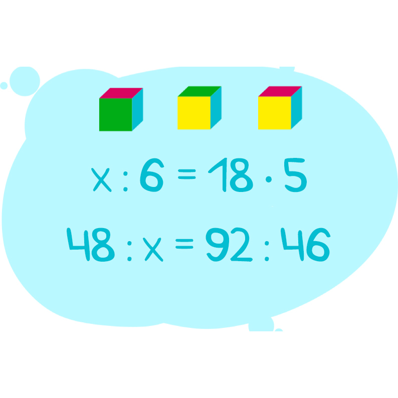Решение уравнений на картинке с кубиками