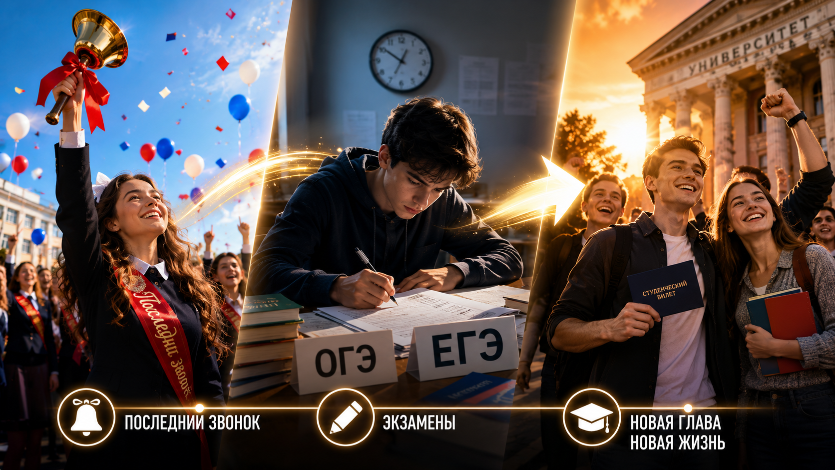 Расписание ОГЭ и ЕГЭ 2026, последние звонки и подготовка к экзаменам. Онлайн-школа SkillUp24 желает выпускникам высоких баллов, спокойствия и поступления в вуз мечты.