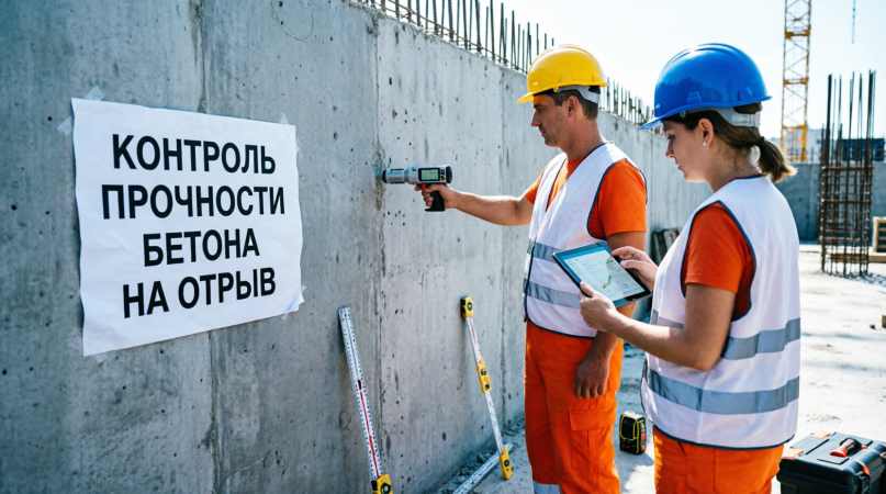 Проверка прочности бетона на отрыв