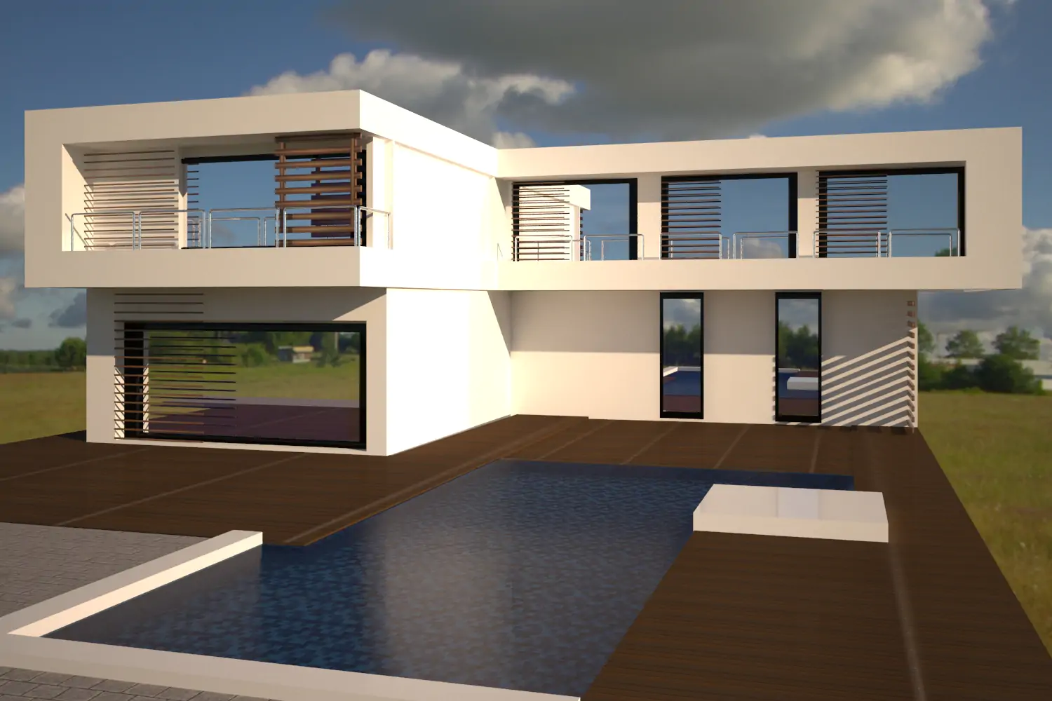 3d villa 2. 3ds Max Villa. Вилла Лаурентина 3 д модель. 3ds Max дома. Модерн вилла 3д.