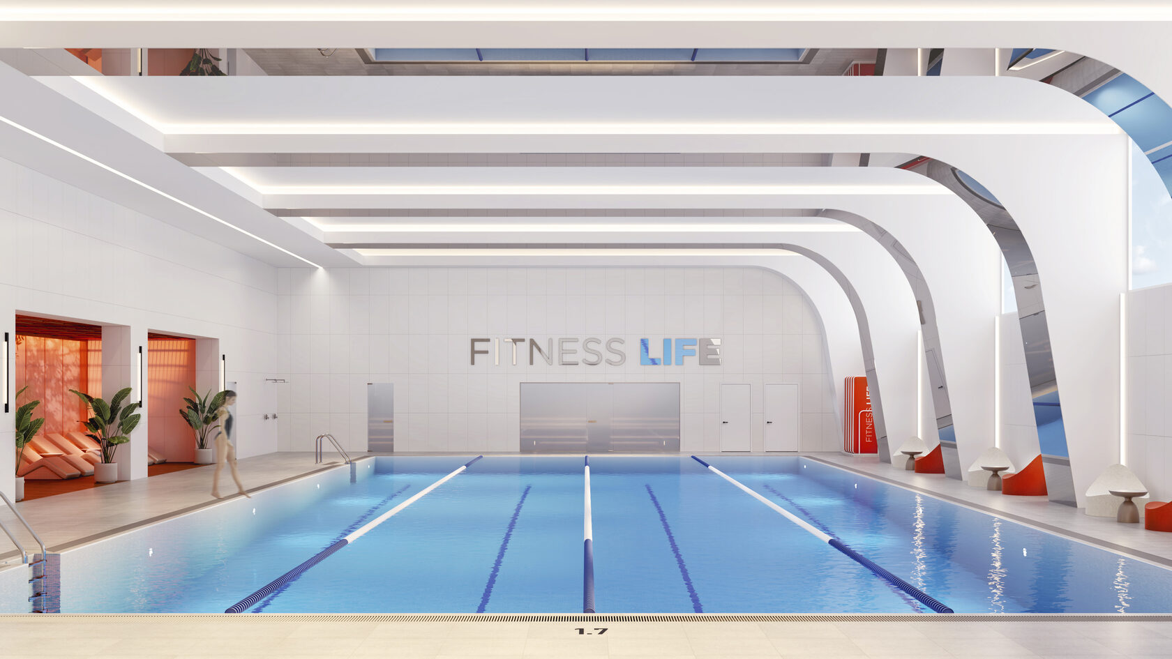 Интерьер бассейна Fitness Life