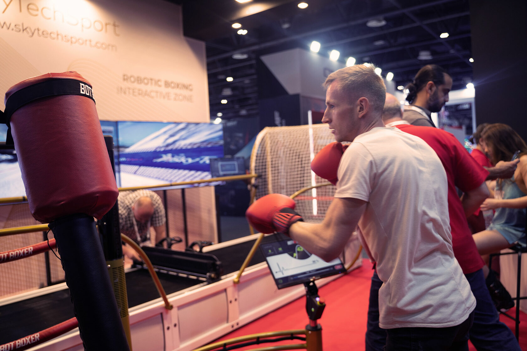 SkyTechSport's BotBoxer robot at Dubai Deal Expo