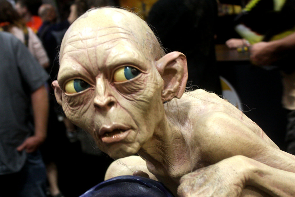 A Gollum statue on the exhibit floor at the 2012 Comic-Con in San Diego.