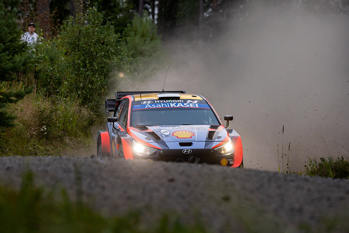 Отт Тянак и Мартин Ярвеоя, Hyundai i20 N Rally1, ралли Финляндия 2022