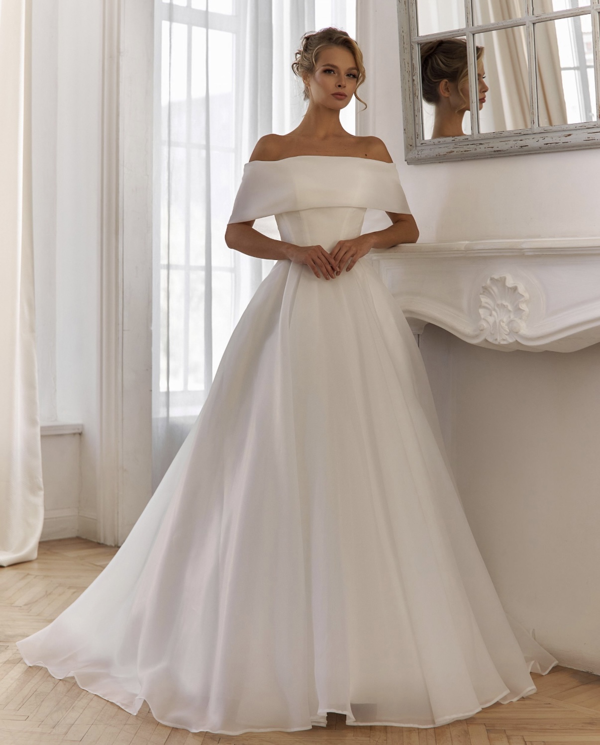 Свадебное платье легкое из органзы Батайск прокат