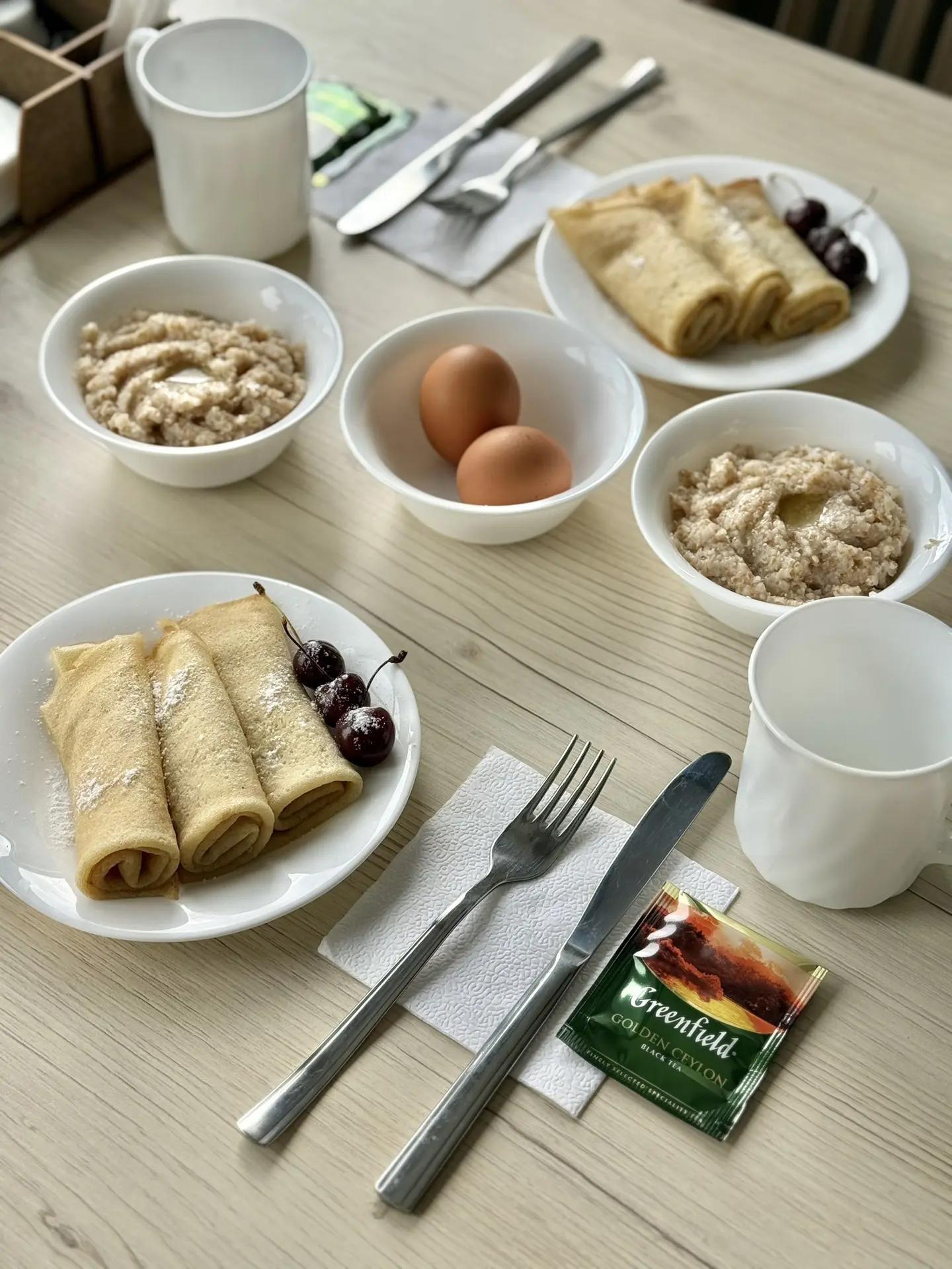 Овсянка с яйцами