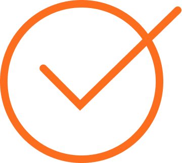 оранжевая галочка в круге