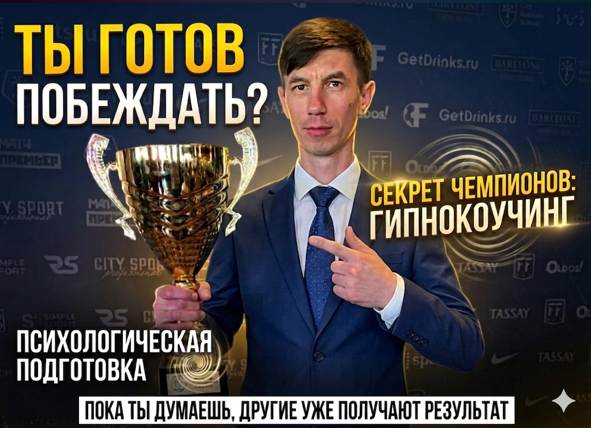 Обучение гипнозу и гипнокоучингу: как олимпийские чемпионы, Тайгер Вудс и легенды спорта используют гипнотерапию для уверенности, концентрации и побед. Узнайте, как работают современные техники гипноза и подсознания.
