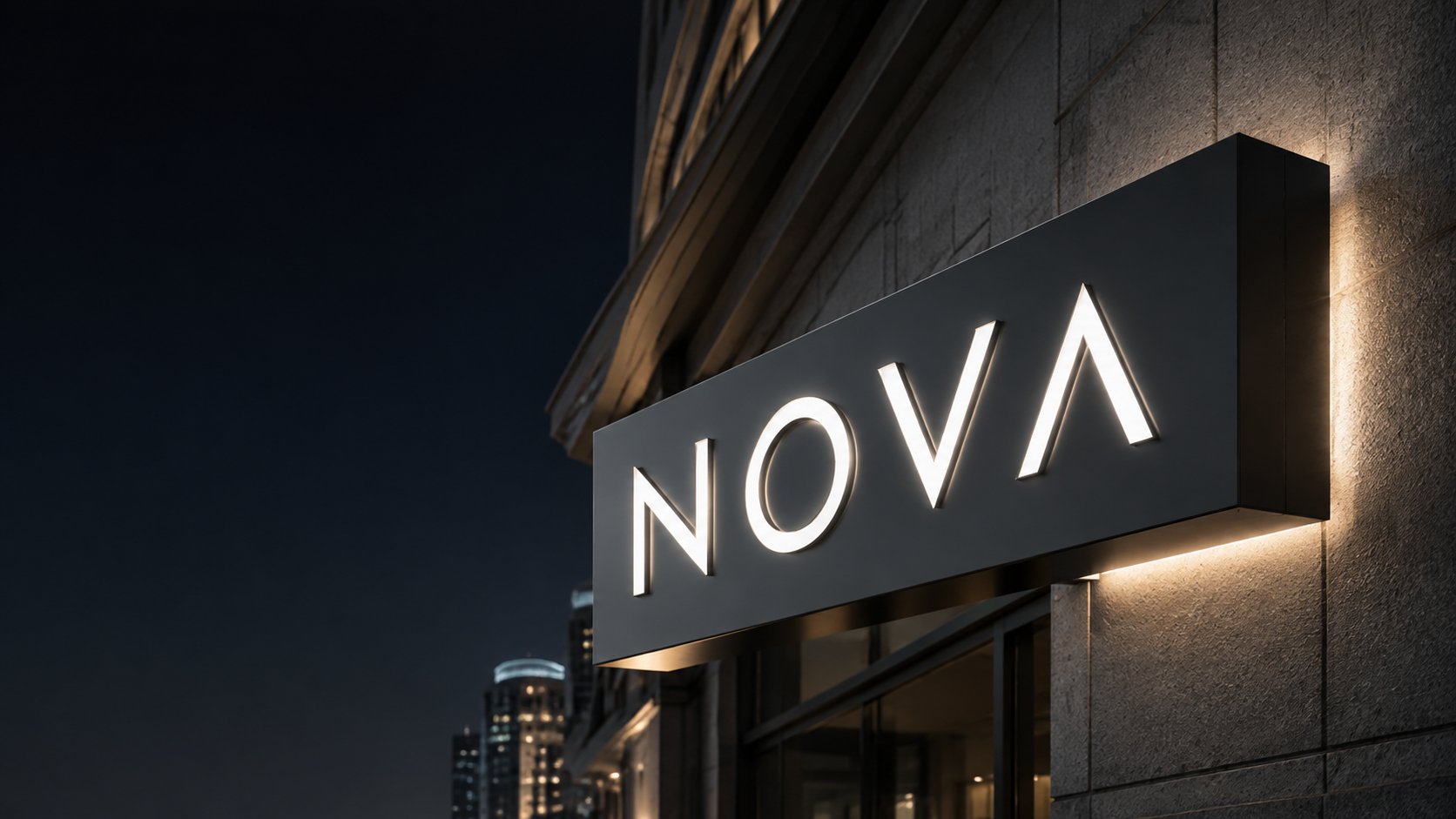 3D Рендер — световые короба с инкрустацией NOVA