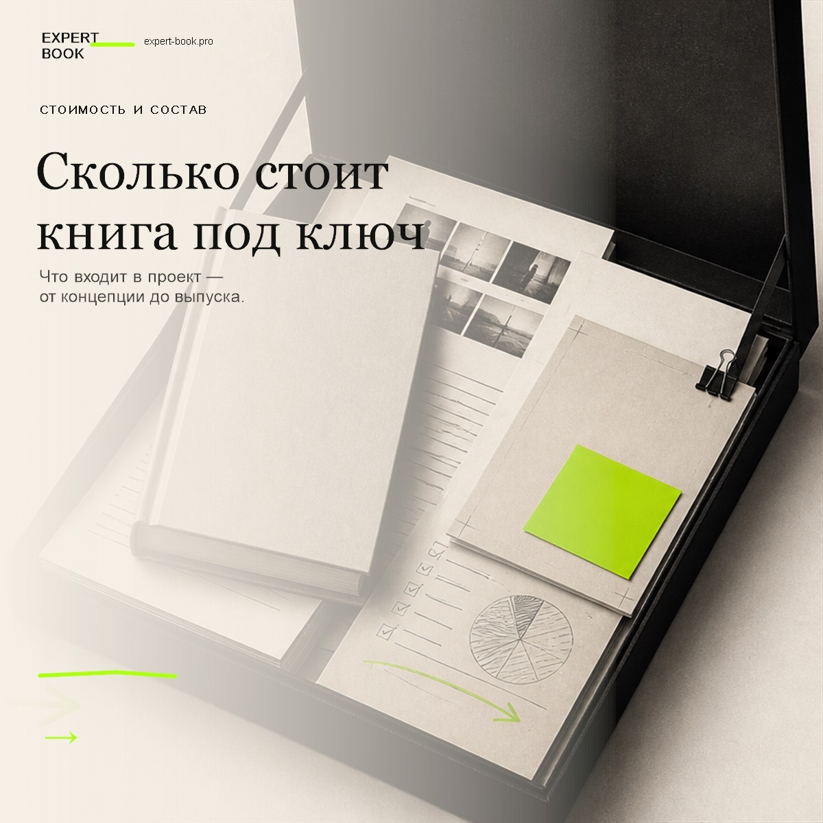 Обложка статьи «Сколько стоит написать книгу под ключ в 2026 году» — Expert Book