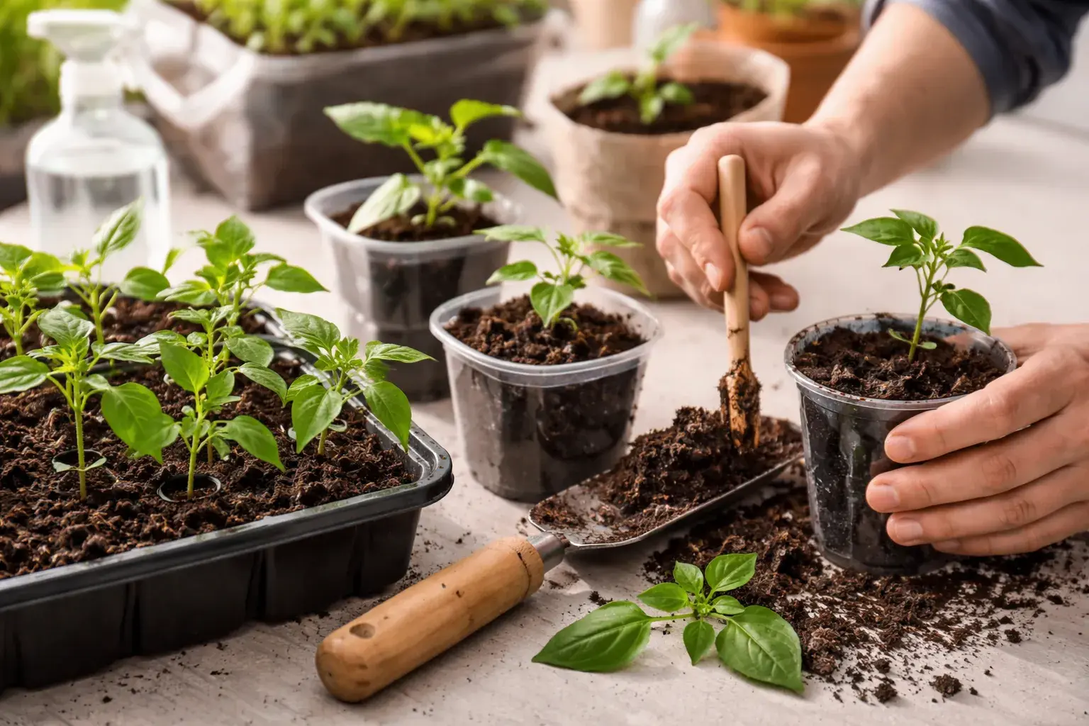 Пикировка перцев и баклажанов