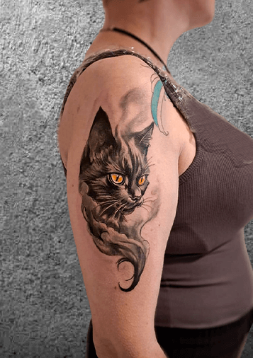 татуировка в Перми, тату кошка, тату салоны Пермь, сделать тату в Перми, лучшие тату мастера Перми, тату салон Пермь цены