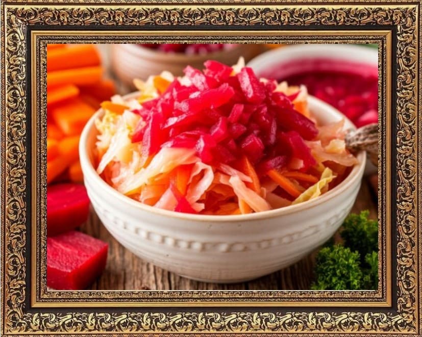маринованная капуста с морковью и свеклой
