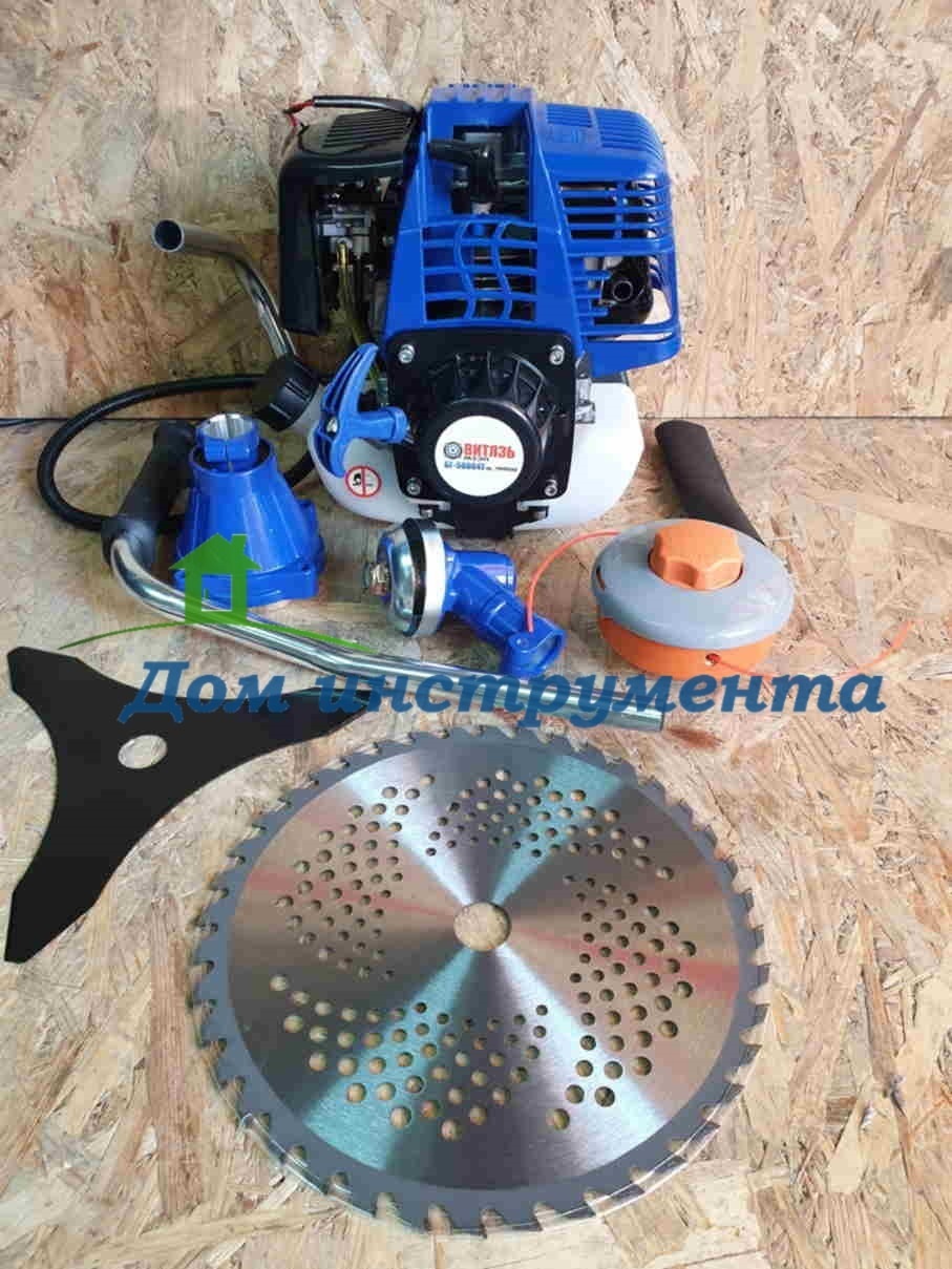 Бензокоса Витязь BG-5800 4-тактна — потужна мотокоса 5800 Вт для трави та бур’янів