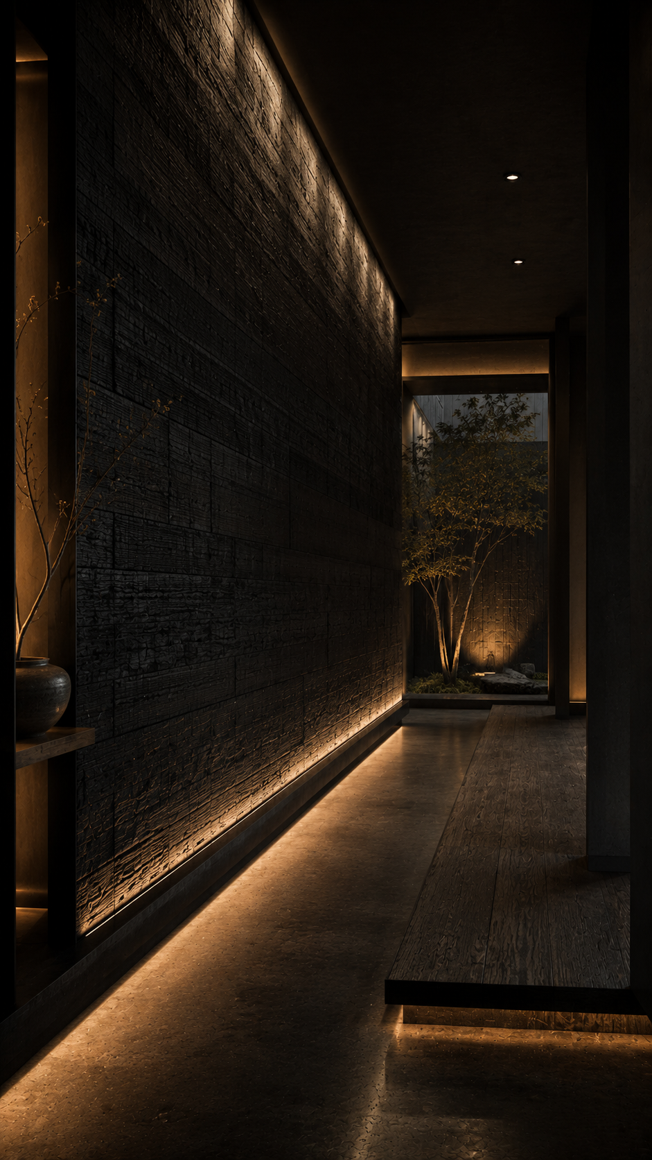 Charred wood texture