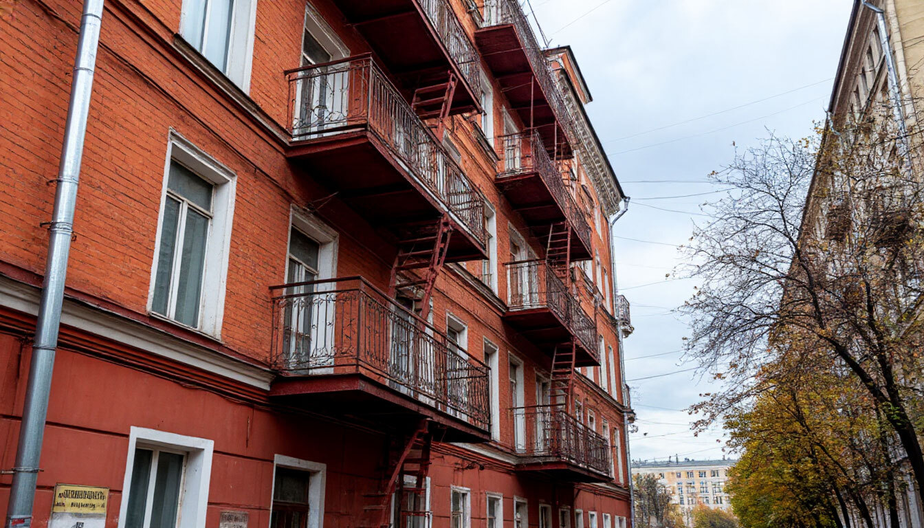 Испытание пожарных лестниц в Москве