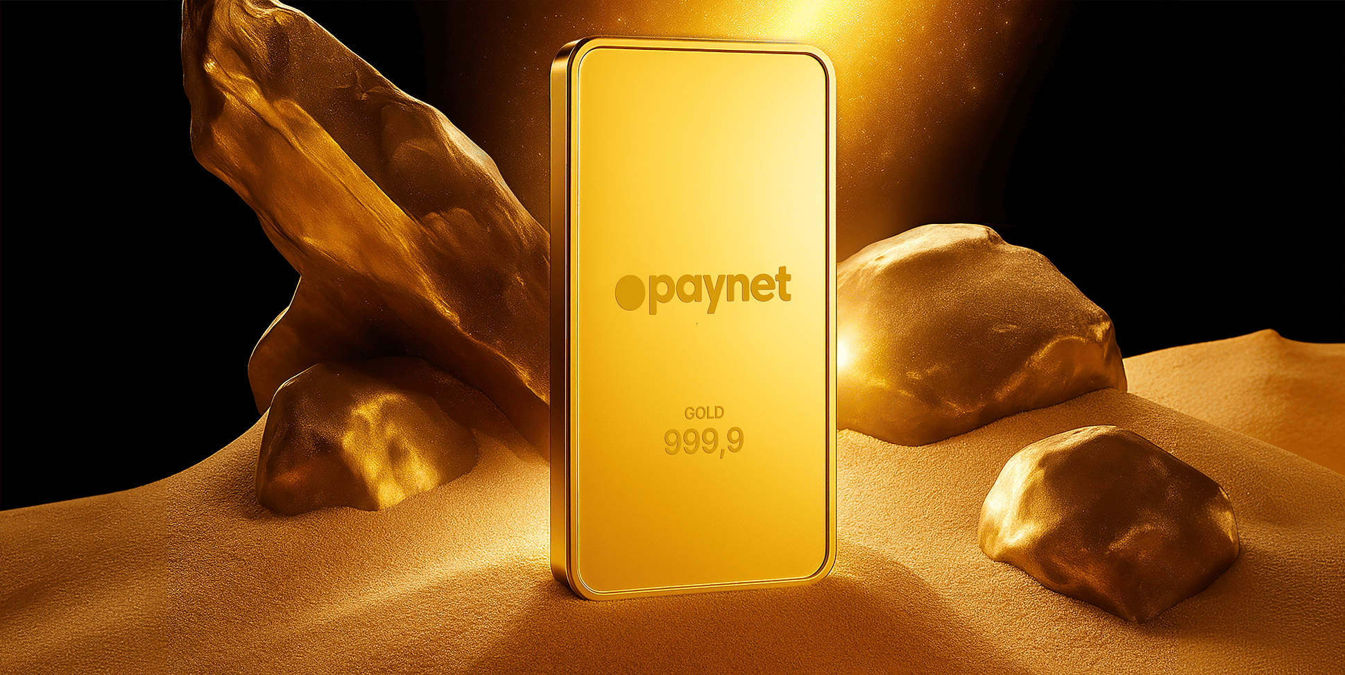 Золотой слиток Paynet — один из ключевых образов рекламной кампании.