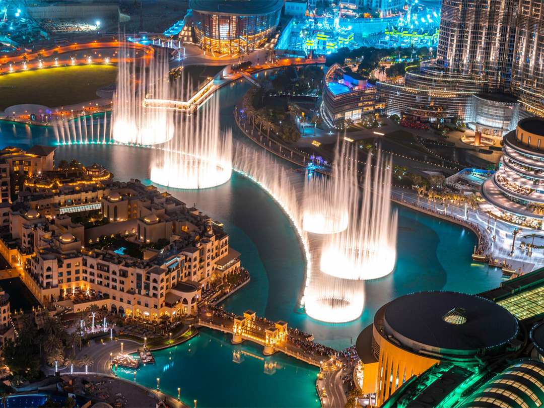 ОАЭ Дубай Поющий фонтан Dubai Fountain