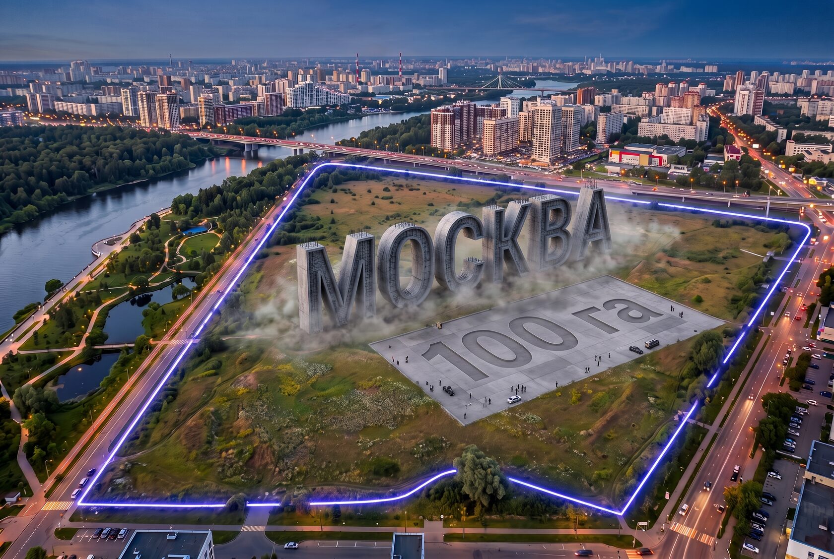 Современный жилой комплекс с воздуха
