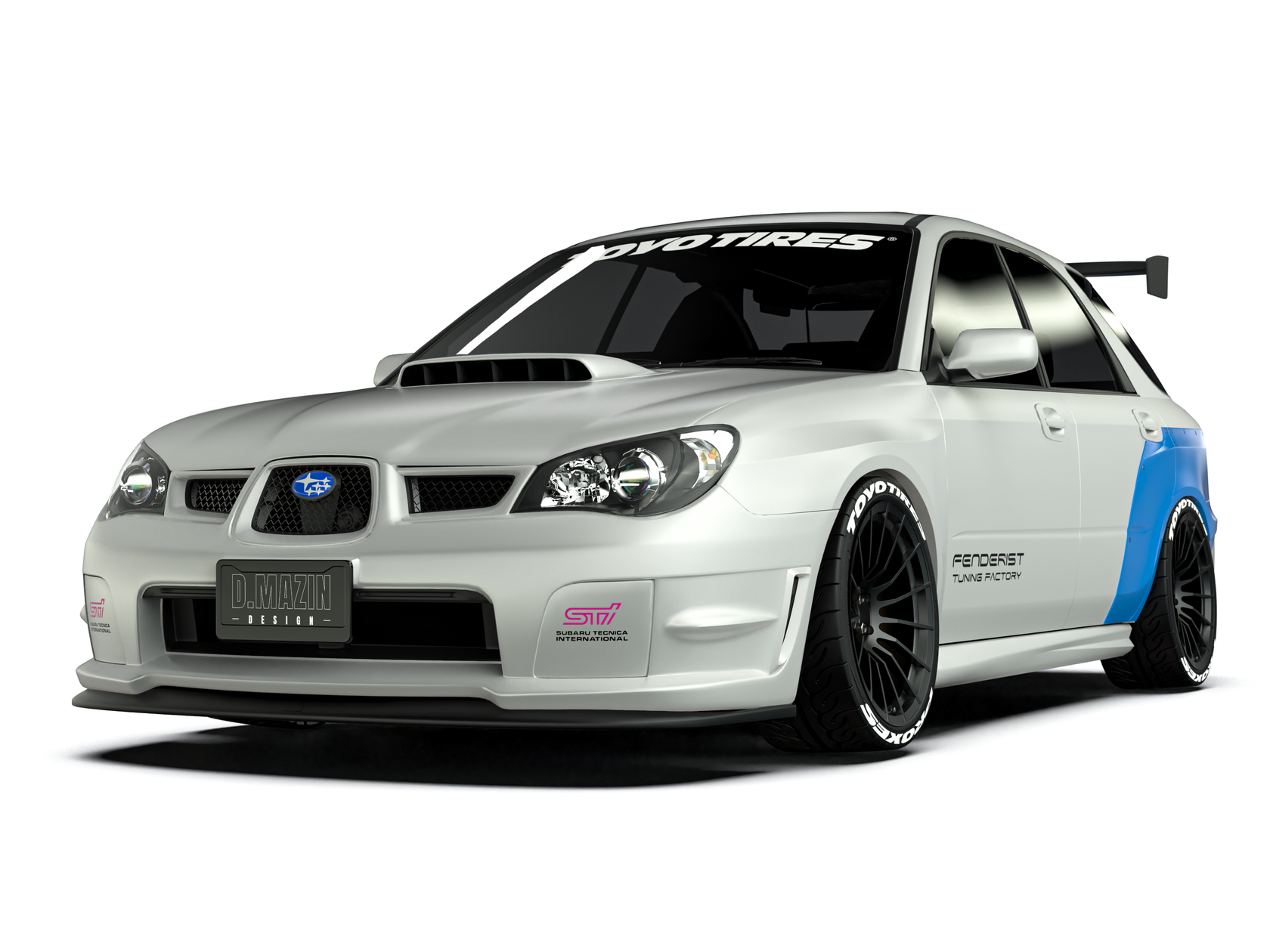 FENDERIST SPEC S Rear Fender Flares Set for STI front / WIDE BODY KIT ...