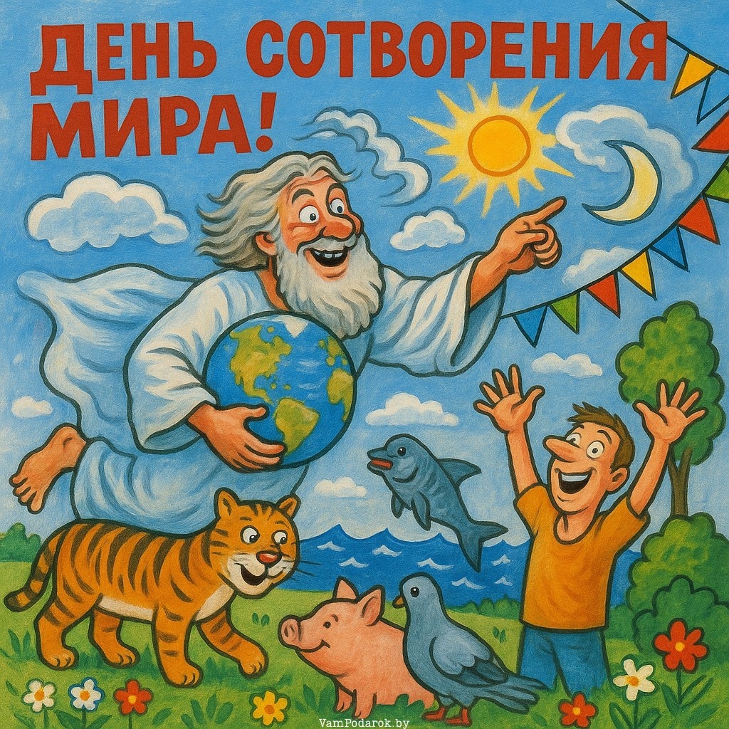 25 мая - День сотворения мира - открытка