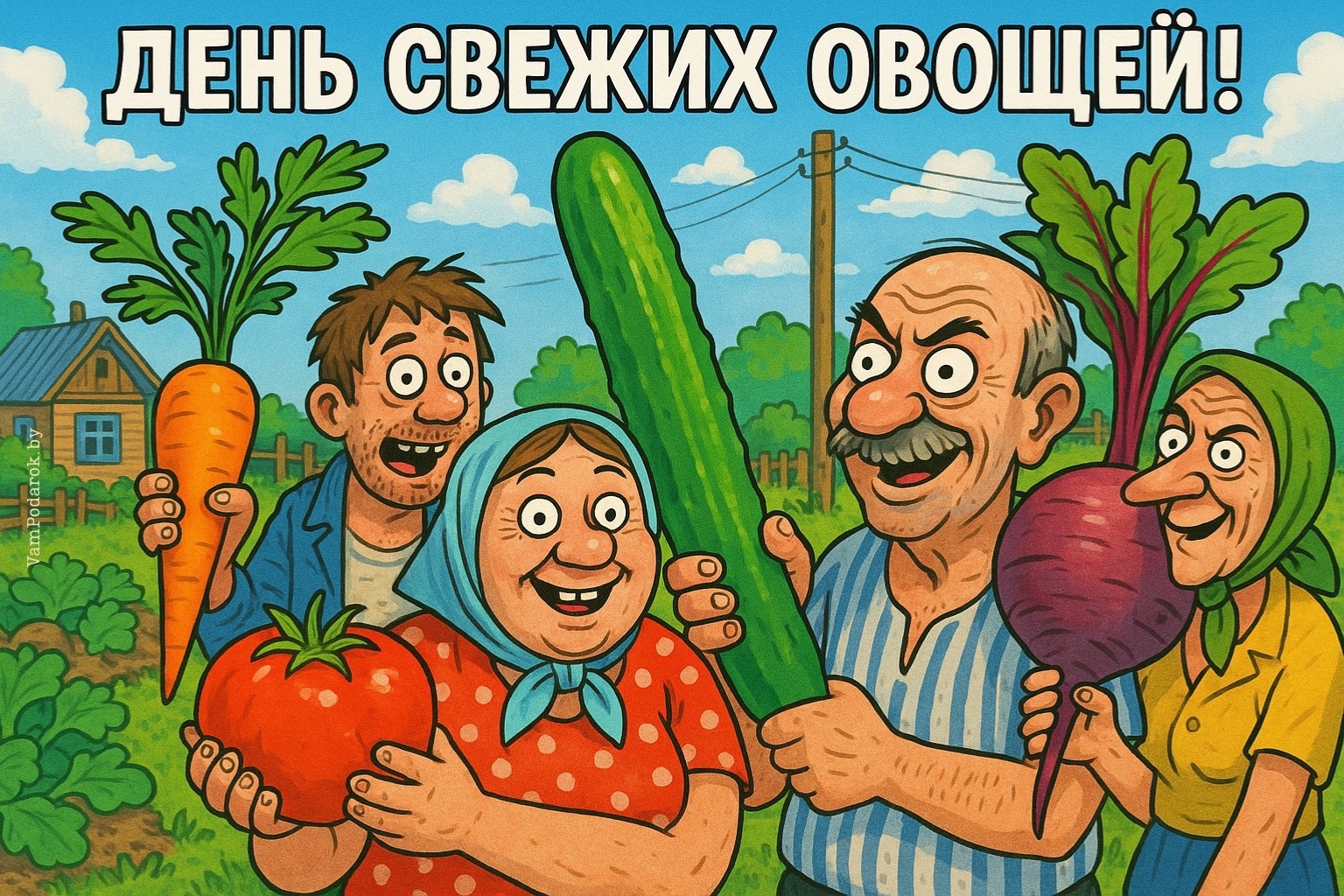 День свежих овощей - открытка