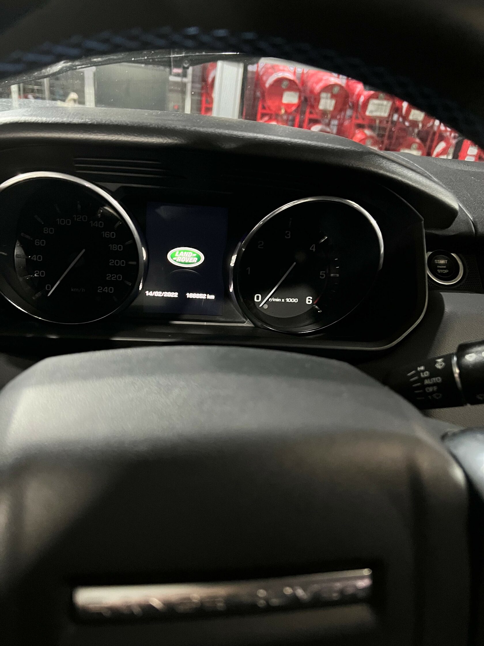 Пробег Land Rover на момент обслуживания